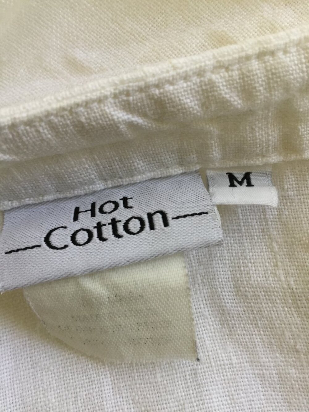 Hot Cotton Ivory Linen Blouse m - Picture 4 of 5